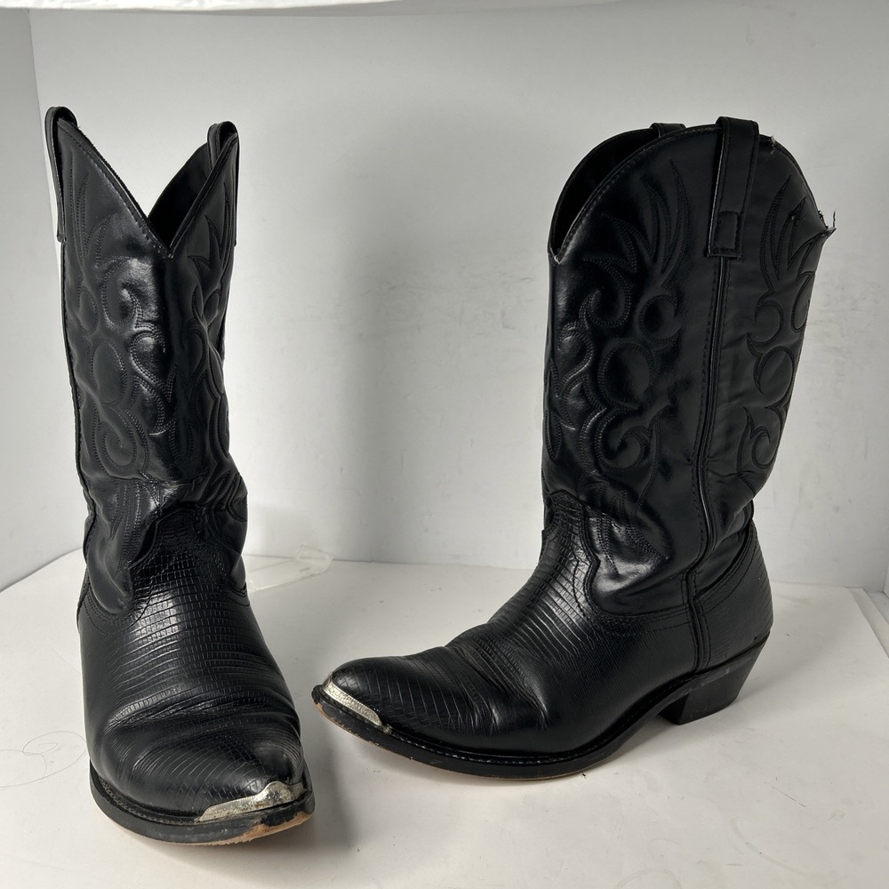 Men's Laredo Boots Size 11 D Western Black Leather Cowboy - 68085